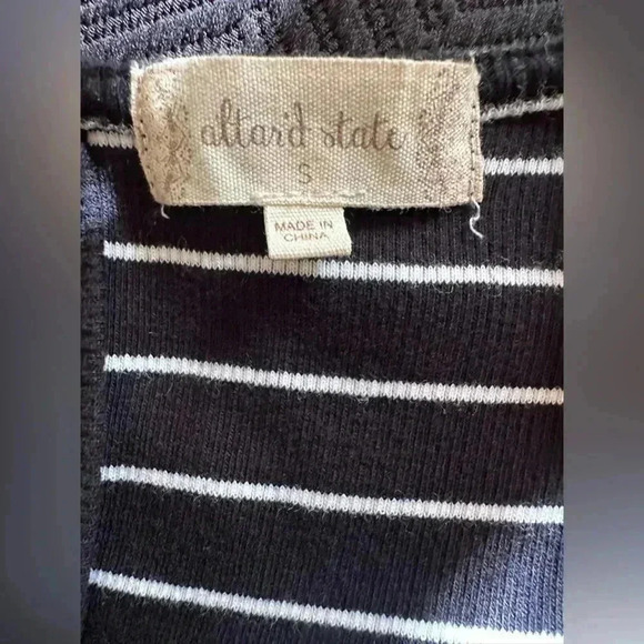 Women’s Black/White Striped Altar’d State Jumpsuit/ Romper, Small - Picture 5 of 7